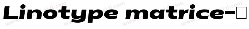 Linotype matrice字体转换